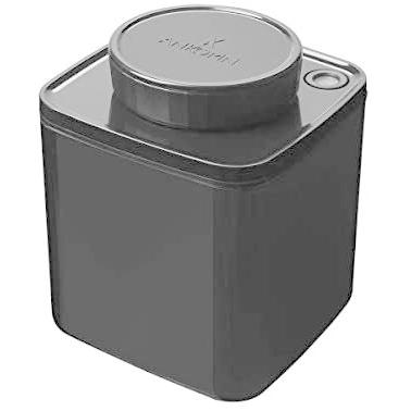 ANKOMN ダイアル式真空保存容器ターンシール ブラック遮光 キャニスター (0.6L) コーヒー豆 約150〜200g (黒 0.6L)｜newlandjapan