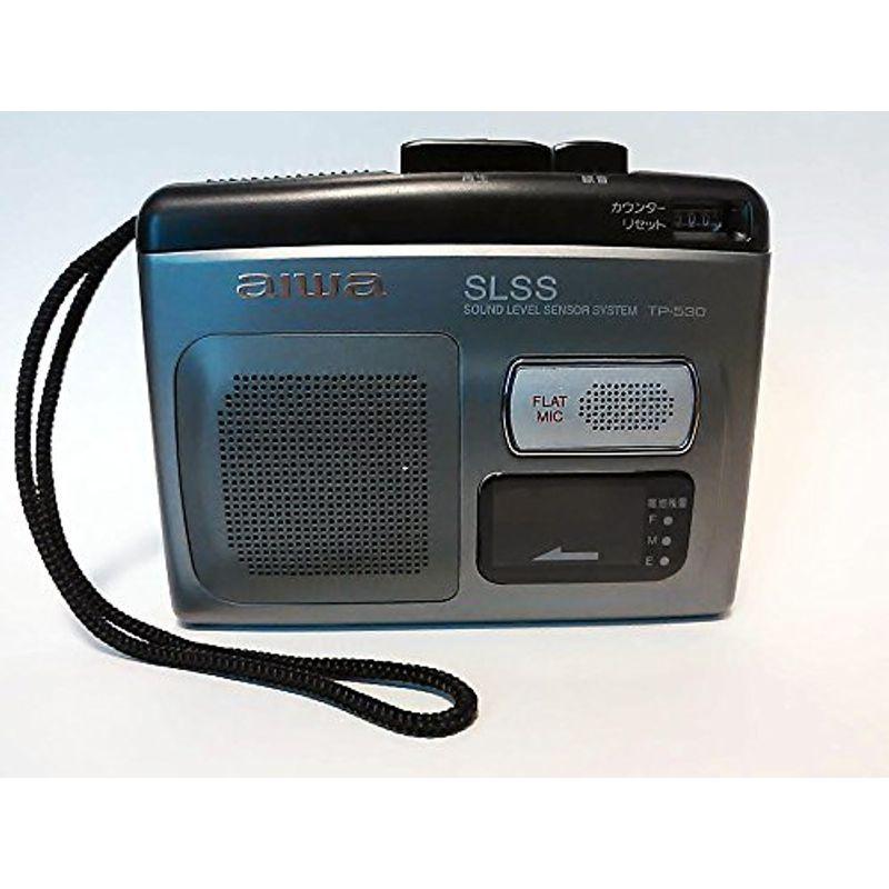 柔らかな質感のaiwa カセットテープレコーダー 自動録音機能 SLSS搭載 TP-530
