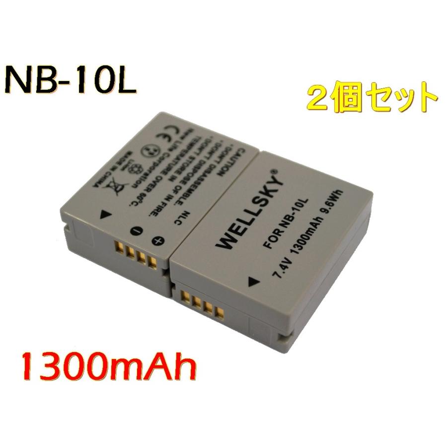 NB-10L 2個セット 互換バッテリー [ 純正充電器で充電可能 残量表示可能 純正品と同じよう使用可能 ]  CANON キヤノン｜newlifestyle