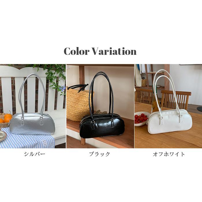 Dark Angel ボストンレザーショルダーバッグ メタリック横長