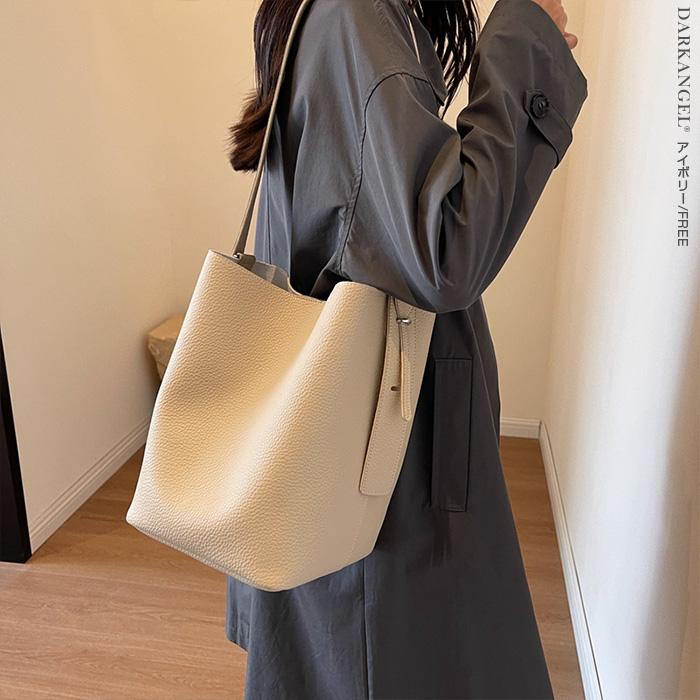 Dark Angel（ダークエンジェル） 本革風バケツ型トートバッグ