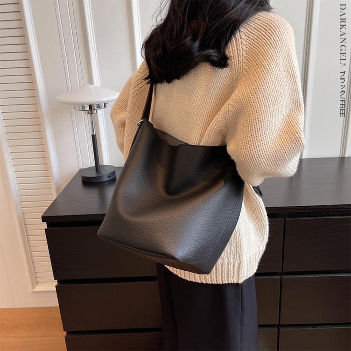 Dark Angel（ダークエンジェル） 本革風バケツ型トートバッグ