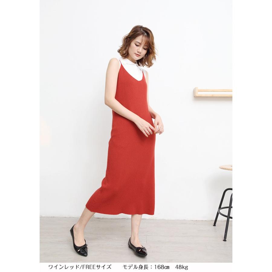 リブニットキャミソールワンピース リブワンピース キャミソールワンピース キャミワンピ レディース ノースリーブ スリット ロング Op1908 0692 Dark Angel ダークエンジェル 通販 Yahoo ショッピング