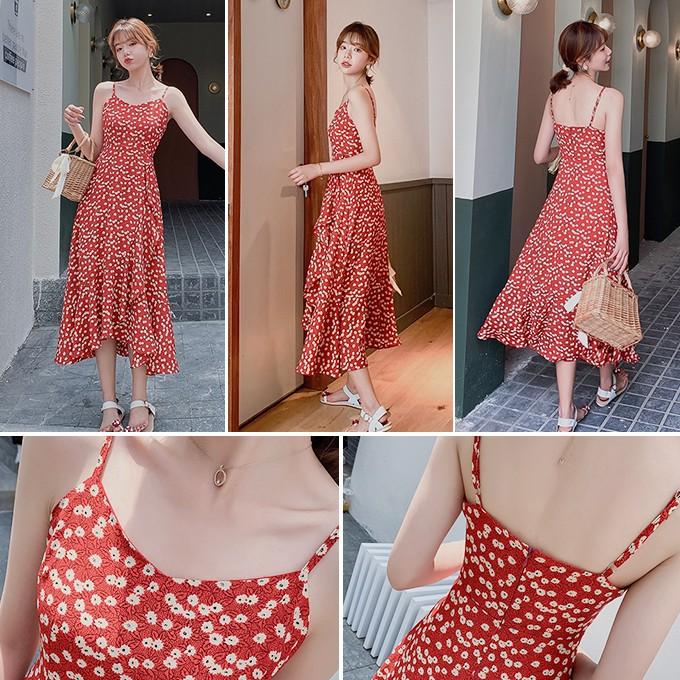 ワンピース ロング 柄 春 キャミワンピ 花柄 フレア フリル 夏 レディース 上品 大人 かわいい リゾート シフォン 赤 春夏 花柄ロング キャミワンピース Op05 2235 Dark Angel ダークエンジェル 通販 Yahoo ショッピング