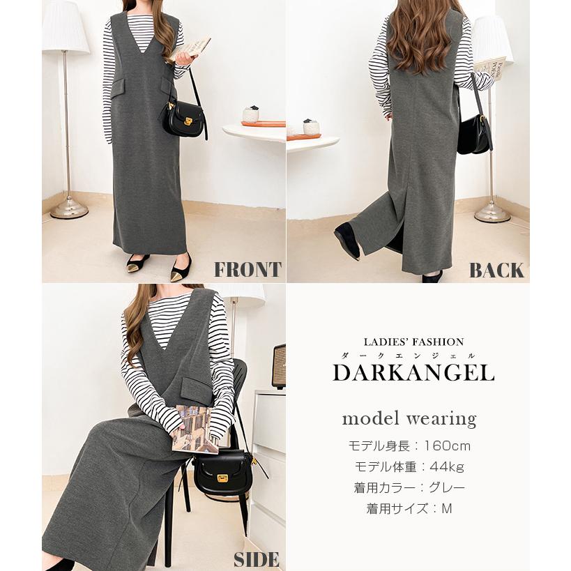 Dark Angel ワンピース ジャンパースカート 秋冬 ポケット付き Dark Angel ワンピース ジャンパースカート 秋冬 ポケット付き