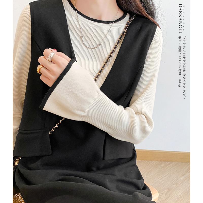 Dark Angel ワンピース ジャンパースカート 秋冬 ポケット付き Dark Angel ワンピース ジャンパースカート 秋冬 ポケット付き