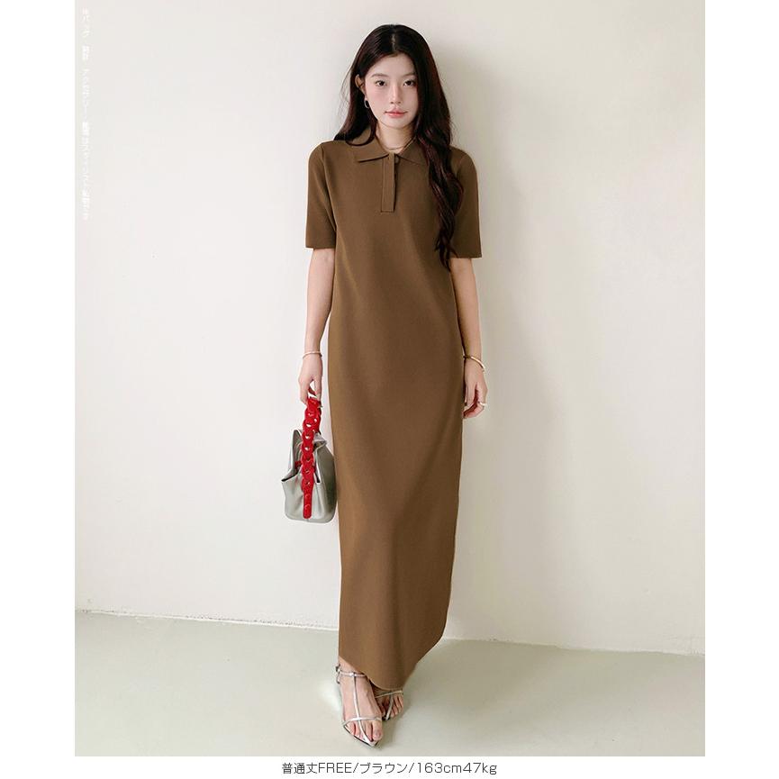 Dark Angel ワンピース 半袖ポロマキシワンピース レディース