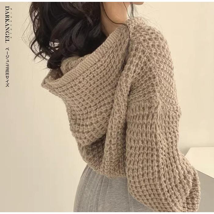 Dark Angel（ダークエンジェル） ワッフル編みニットパーカー
