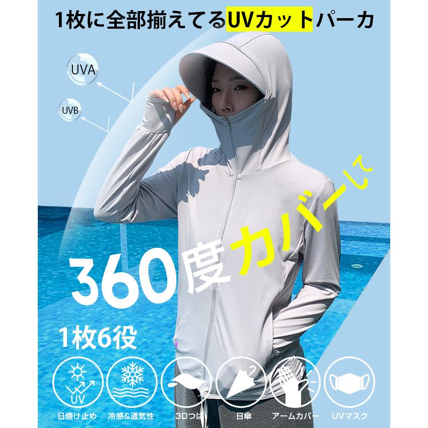 レディース　UVカット ラッシュガード Dark Angel uvカットパーカー パーカー 冷感 ラッシュガード