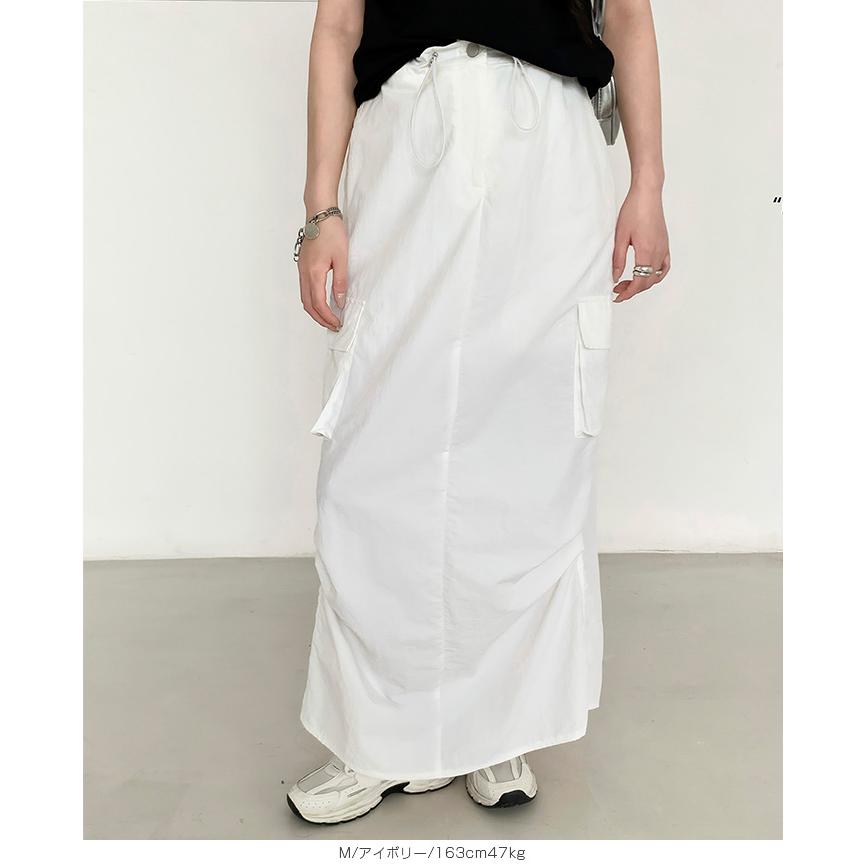 Dark Angel ウエストドロストカーゴスカート レディース ロング