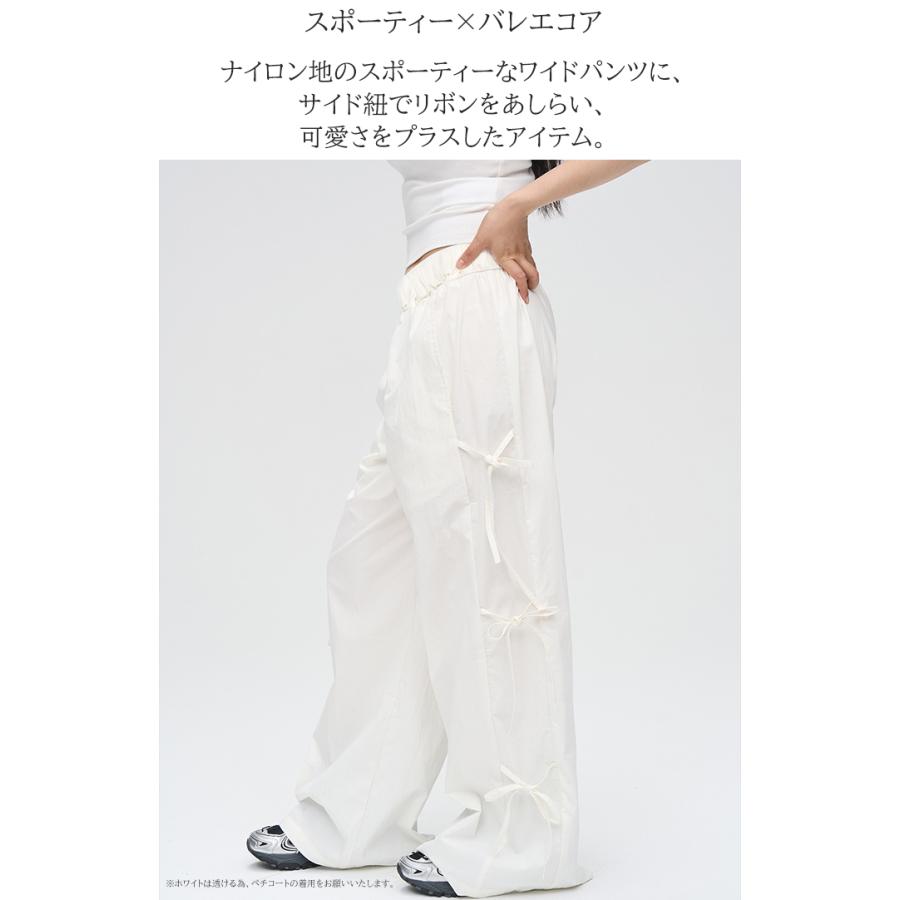 Dark Angel サイドリボンワイドパンツ パンツ ワイドパンツ