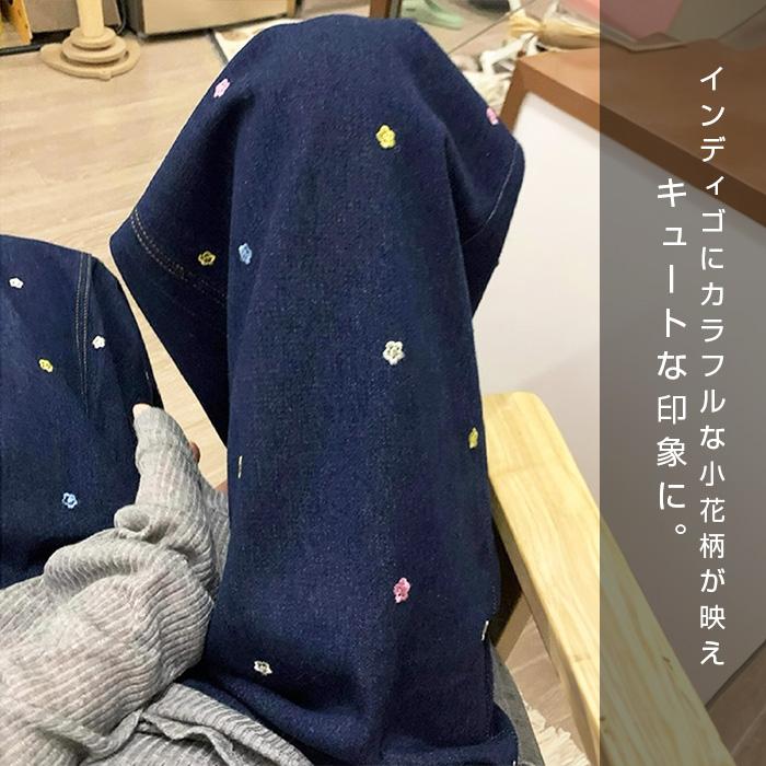 Dark Angel 刺しゅう小花柄ワイドデニムパンツ ワイドパンツ Dark Angel 刺しゅう小花柄ワイドデニムパンツ ワイドパンツ