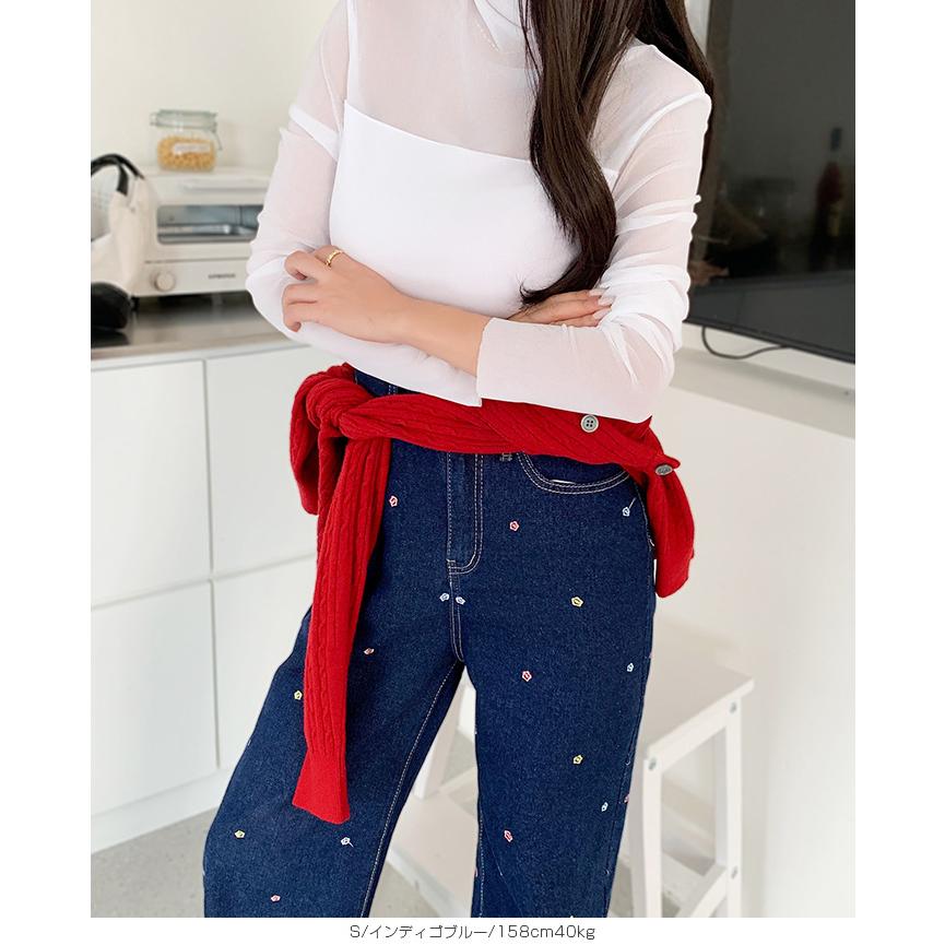 新品未使用タグ付】M.&KYOKO 花柄パンツ サイズ1 花柄スキニーパンツ