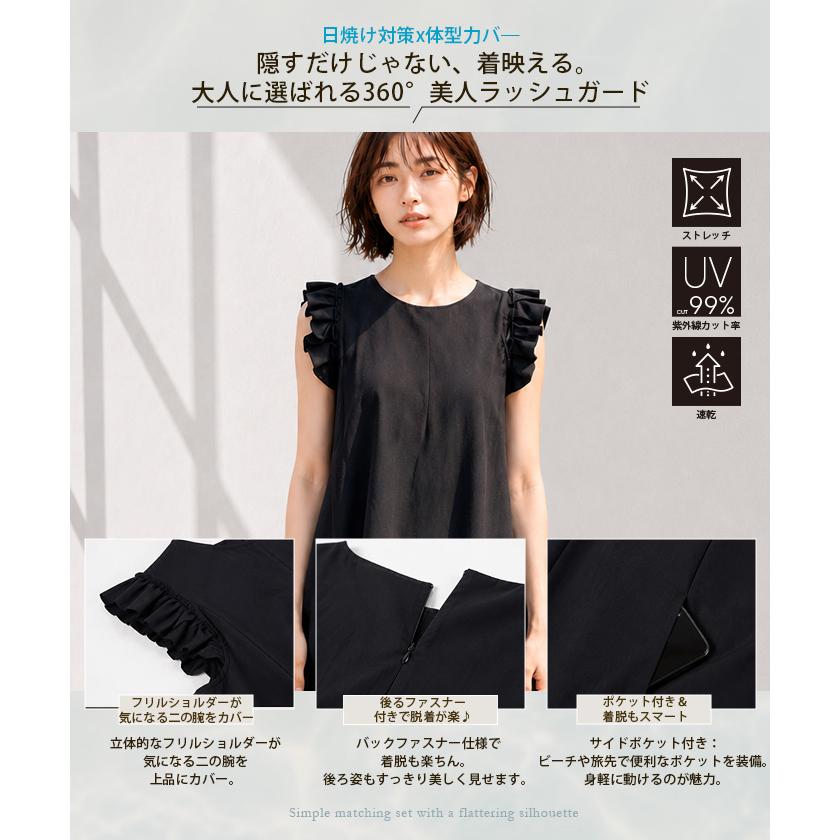 水陸両用オールインワンラッシュガード レディース オールインワン