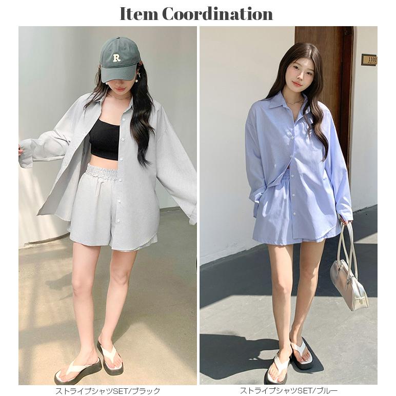 ストライプシャツラッシュガード ママ水着 服見え ストライプシャツ