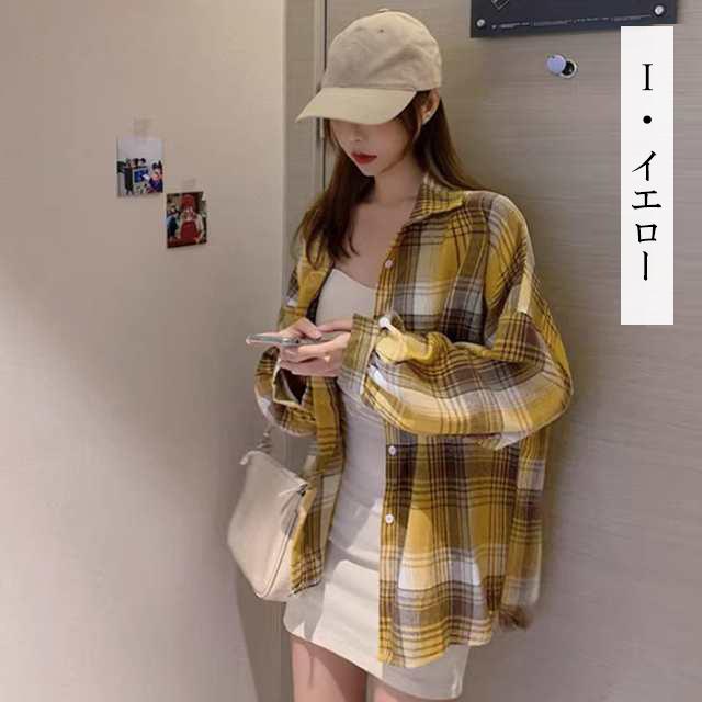 Dark Angel ドロップショルダーチェックシャツ ブラウス 秋 Dark Angel ドロップショルダーチェックシャツ ブラウス 秋