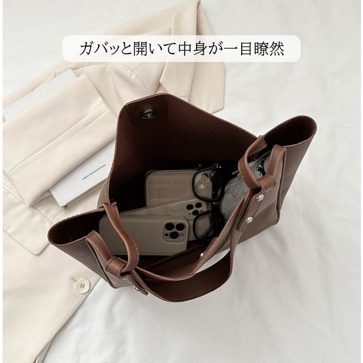 専用✨epeトートバッグ　ダークブラウン　A4収納　トップハンドル　逆台形 Dark Angel トートバッグ ワンハンドル バッグ レディース