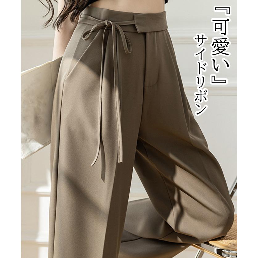 Dark Angel（ダークエンジェル） サイドリボンタックワイドパンツ 美脚