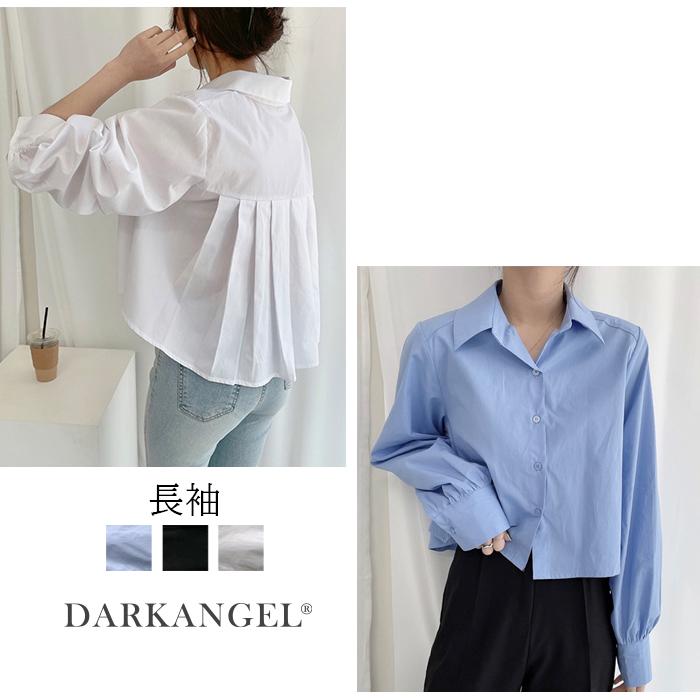 Dark Angel（ダークエンジェル） 長袖バックタックプリーツシャツ