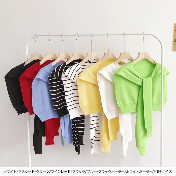 肩掛け風フェイクカーデ ニット フェイクカーデ トップス レディース 肩掛け風 腰巻き 2way 着回し プロデューサー巻 薄手 フリー Tp1908 0754 Dark Angel ダークエンジェル 通販 Yahoo ショッピング