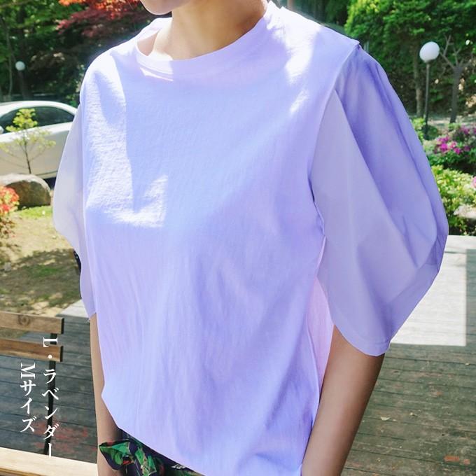 トップス レディース Tシャツ 春 半袖 バルーン パフスリーブ カットソー 五分袖 無地 おしゃれ バルーン袖カットソー Tp03 80 Dark Angel ダークエンジェル 通販 Yahoo ショッピング