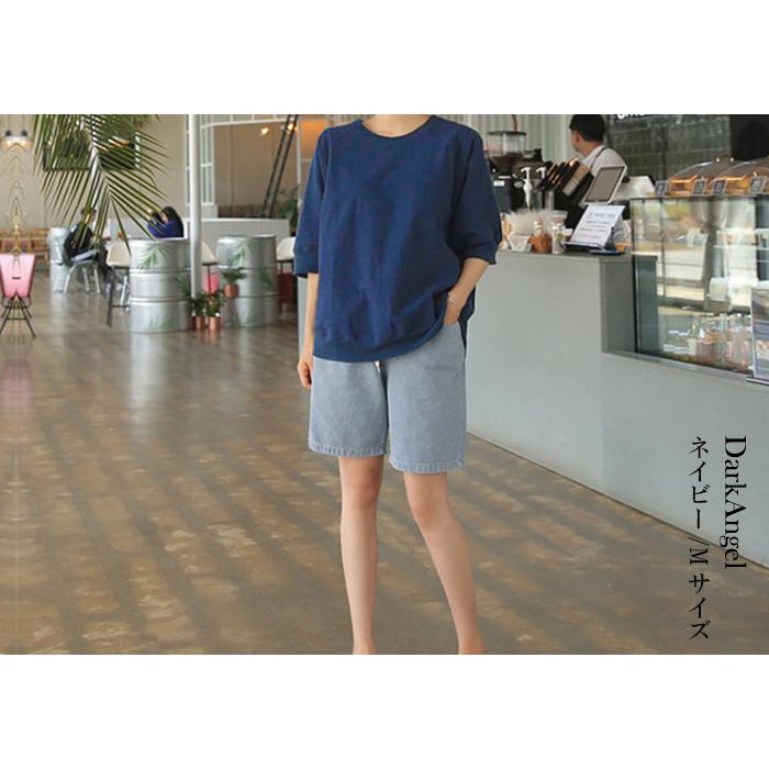 綿麻 リネンカットソー レディース トップス プルオーバー Tシャツ カジュアル コットン リネン 七分袖 ネイビー ベージュ 春 夏 きれいめ ラウンドヘム Tp25 3490 Dark Angel ダークエンジェル 通販 Yahoo ショッピング