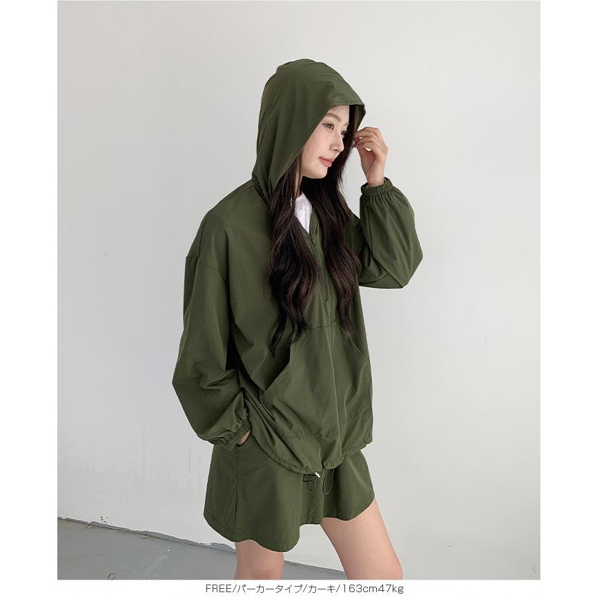 【 NAVY】フード付きアノラック　フード マウンテンパーカ カグール アウトドア アノラックパーカー メンズ マウンテンパーカー