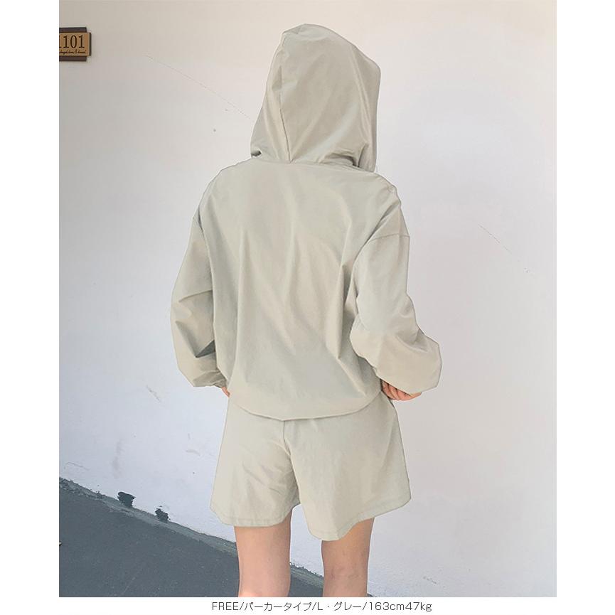 水陸両用アノラックラッシュガードセットアップ フード付き 水陸両用 アノラックパーカー パーカー ハーフジップ ショーツ ショートパンツ 体型カバー 速乾 UV |  | 11