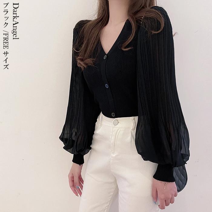 Dark Angel トップス レディース 春 ニット シフォン シアー