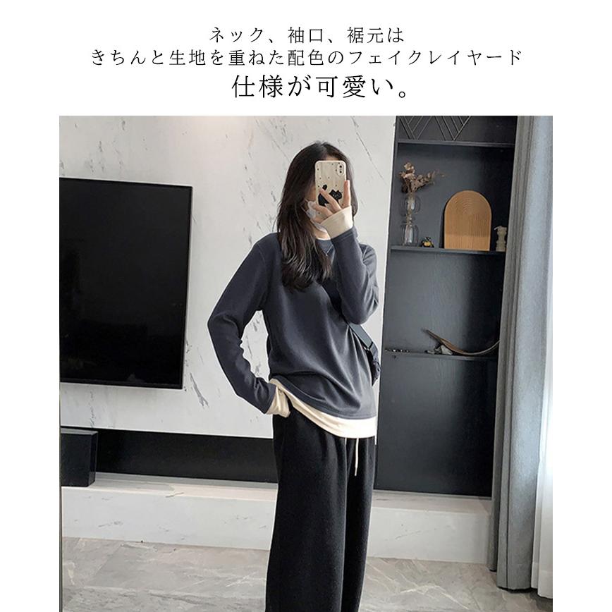 Dark Angel 重ね着風ロンT トップス レイヤード ロンt Dark Angel 重ね着風ロンT トップス レイヤード ロンt