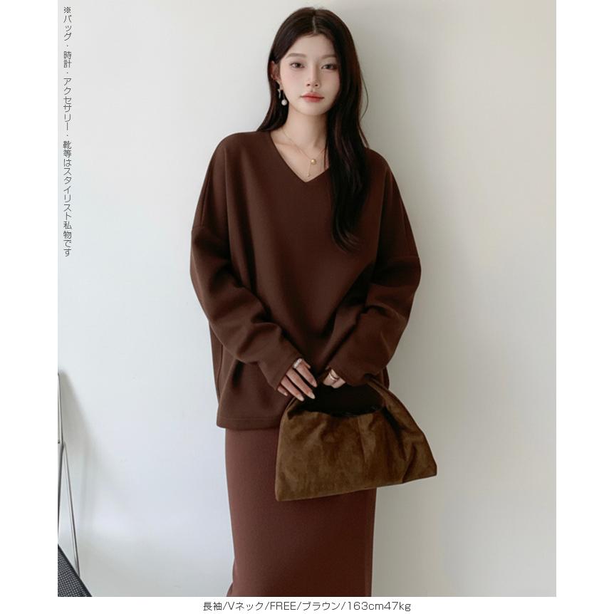 ロク ブラウン Vネックトップス ロクのTシャツ / カットソー（ブラウン）の商品一覧｜ユナイテッド