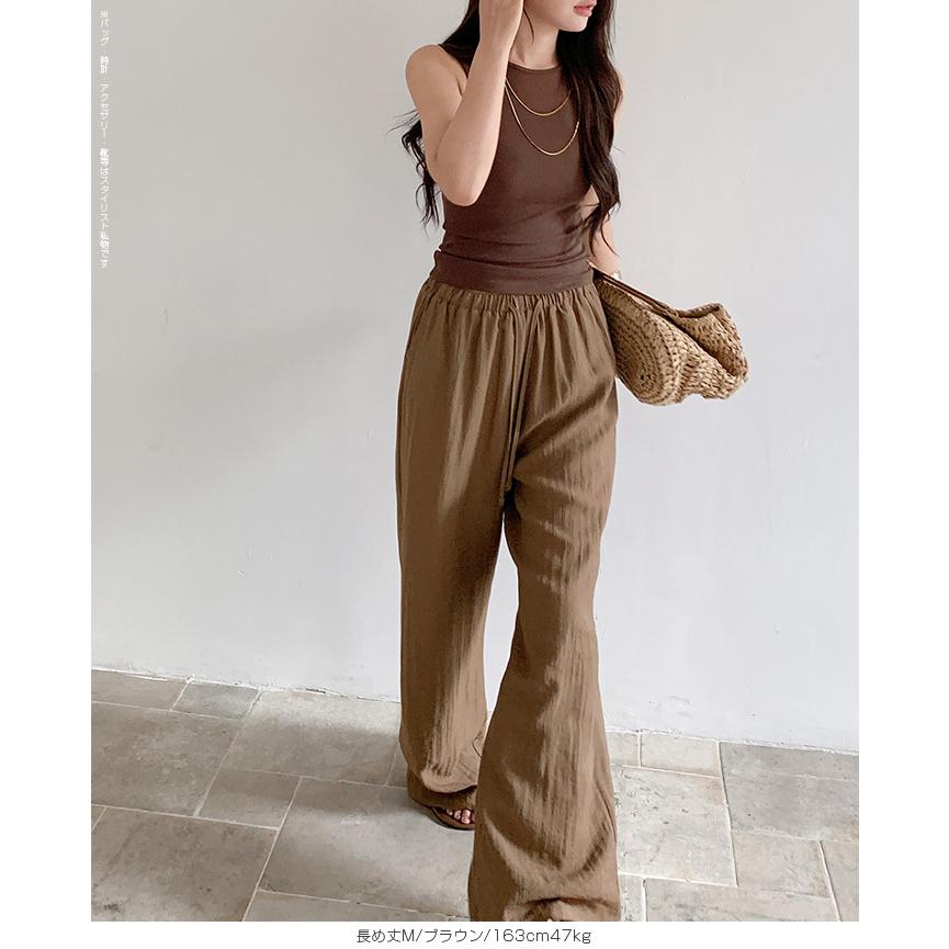 Dark Angel（ダークエンジェル） ワイドパンツ パンツ リネン 麻