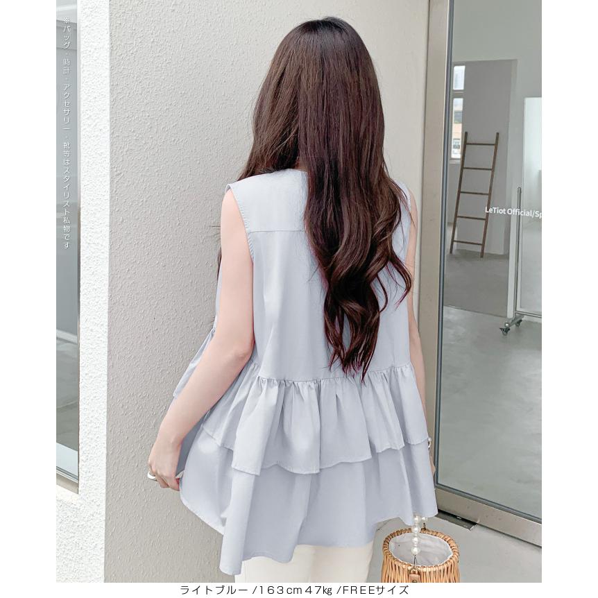 shellerノースリーブペプラムトップス sheller シェリエ ノースリーブ ペプラムトップス ドット