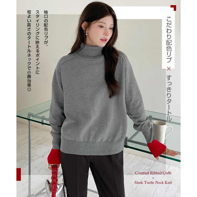 Dark Angel（ダークエンジェル） ニット タートルネック 配色リブ