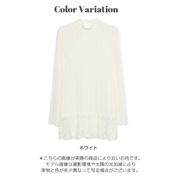 チュールレーストップス ホワイト　白　White メゾン ド ドルチェ Dark Angel（ダークエンジェル） トップス レディース 長袖 レース