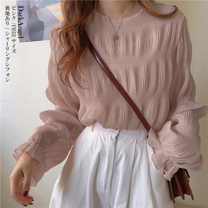 Dark Angel 春の透け感シフォンブラウス シフォン レディース Dark Angel 春の透け感シフォンブラウス シフォン レディース