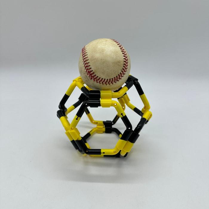 虎柄サインボールスタンド 8面ブロック トラ柄 タイガー tiger ボールスタンド ディスプレイ ボール置き台 ボール収納 記念ボール | 