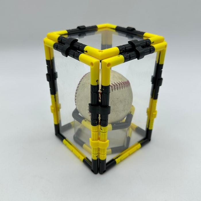 虎柄 サインボール チューブ スタンド 5cm高 ケースセット トラ柄 タイガー tiger ボールスタンド ディスプレイ ボール置き台 ボール収納 |  | 08