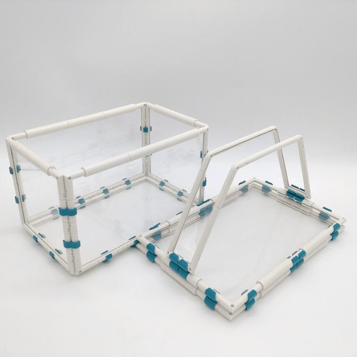 アニマルケージ バスケット 長方形【小】組み立てキット キャリーケース キャリー ポータブルケージ 掃除 お出かけ 旅行 病院 ニューノーマルブロック |  | 02