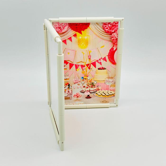 デコレーションフォトフレーム A5サイズ２面 組み立てキット 写真たて 縦横兼用  カラフル シンプル 推し活 ニューノーマルブロック |  | 07