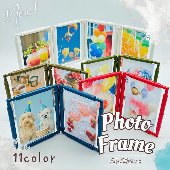 デコレーションフォトフレーム A5サイズ４面 組み立てキット 写真たて 縦横兼用  カラフル シンプル 推し活 ニューノーマルブロック |  | 01