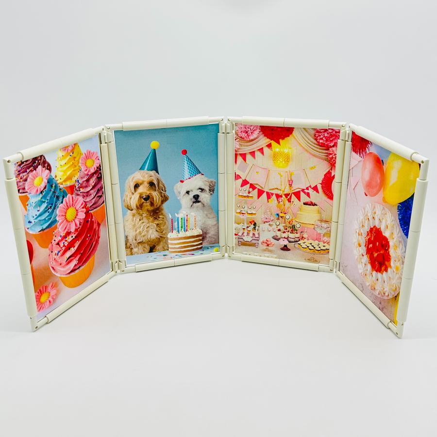 デコレーションフォトフレーム A5サイズ４面 組み立てキット 写真たて 縦横兼用  カラフル シンプル 推し活 ニューノーマルブロック |  | 07