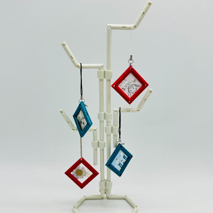 自由研究キーホルダースタンド 組み立てキット ディスプレイ フックスタンド 夏休み 宿題 小学生 男の子 女の子 知育 ニューノーマルブロック |  | 05