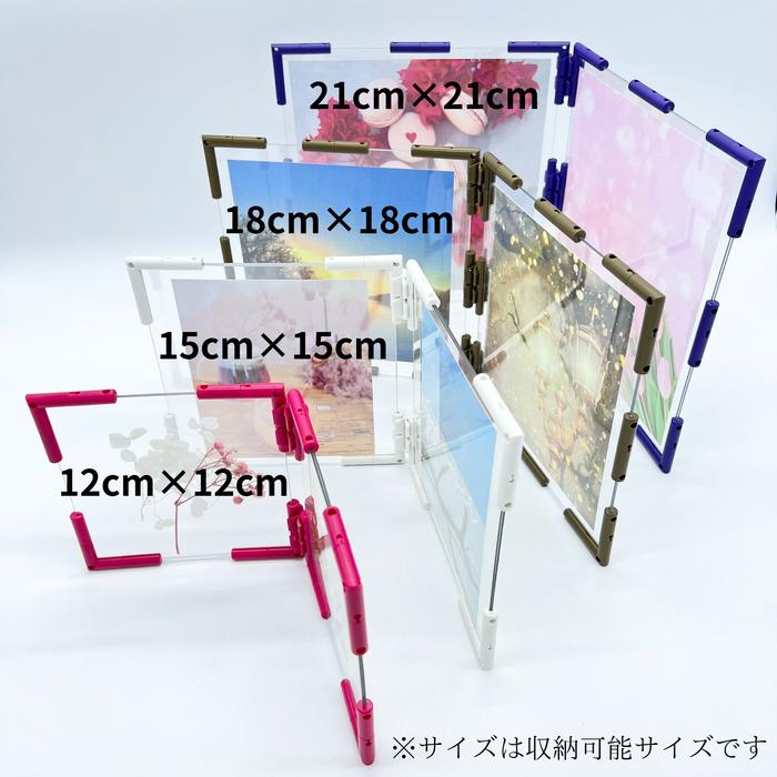 フォトパネル  2面  12cm×12cm 組み立てキット 手作り 考えて創る 写真立て 組み換え自由 ニューノーマルブロック |  | 04