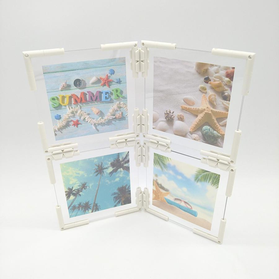 フォトパネル  4面  15cm×15cm 組み立てキット 手作り 考えて創る 写真立て 組み換え自由 ニューノーマルブロック | 