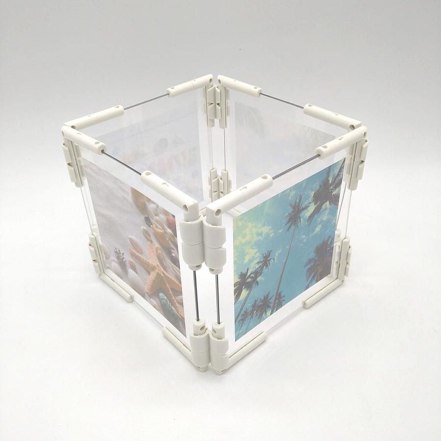 フォトパネル  4面  15cm×15cm 組み立てキット 手作り 考えて創る 写真立て 組み換え自由 ニューノーマルブロック |  | 04