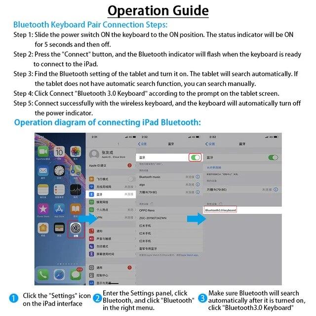 キーボードワイヤレスbluetoothキーボードipadと電話タブレットミニワイヤレス充電式キーボード｜newold-goods｜13