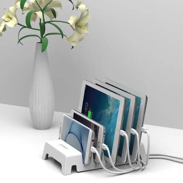 Orico-デスクトップ充電スタンドDK305,5スロット,ユニバーサルマルチカラーデバイス,携帯電話およびタブレット用の充電スタンド｜newold-goods｜06