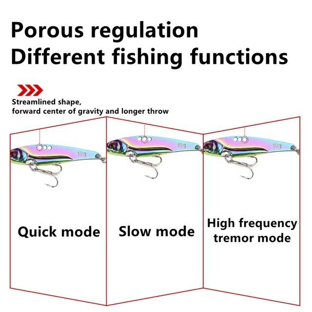 長持ちする振動とスパンコールを備えたリジッドメタルルアー,バスやプールでの釣りに最適な人工餌,1ユニット｜newold-goods｜09