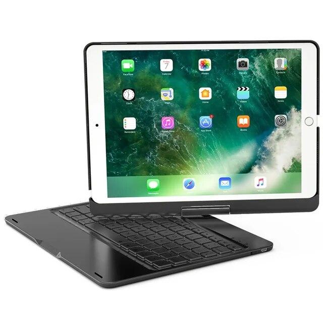 IPad Pro 360用のBluetoothスピーカー付きワイヤレスキーボード交換ケース,10.5度回転,ジョイスティック付き｜newold-goods｜06